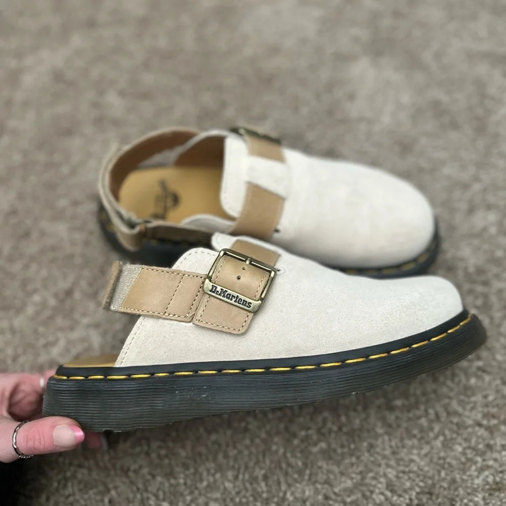 Dr. Martens Jorge II Slingback Suede And Leather Mules - Picture 4 of 6